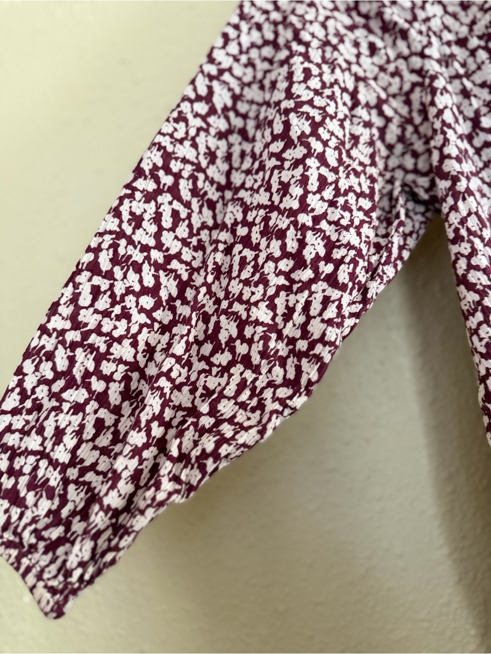 The Great | Derby Dress in Maroon Shadow Floral - Size 0 (XS) (0-2) - Picture 4 of 6
